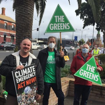 Einwohner von Ballarat protestieren gegen den Klimaschutz